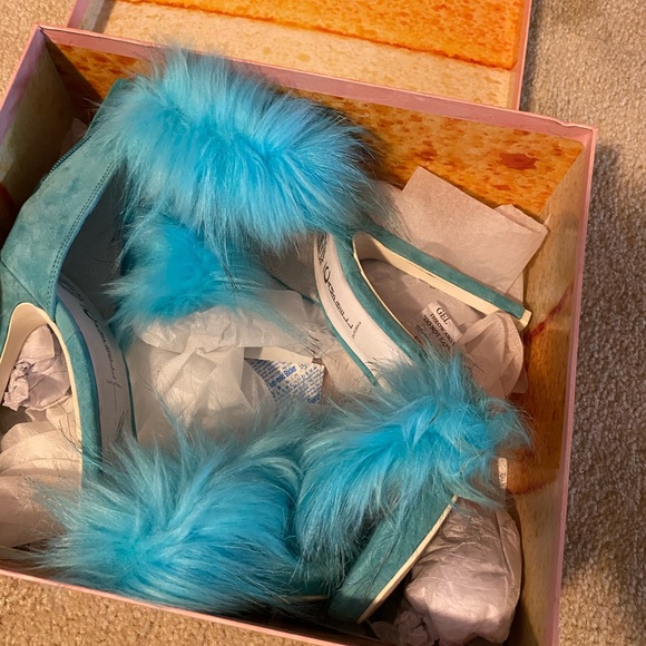 JEFFREY CAMPBELL COOKIE HEELS LIGHT BLUE - Picture 5 of 13